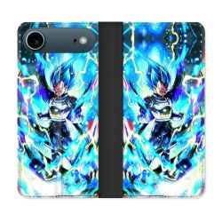 Housse cuir portefeuille Pour Iphone 17 Air Manga Dragon Ball Vegeta Bleu