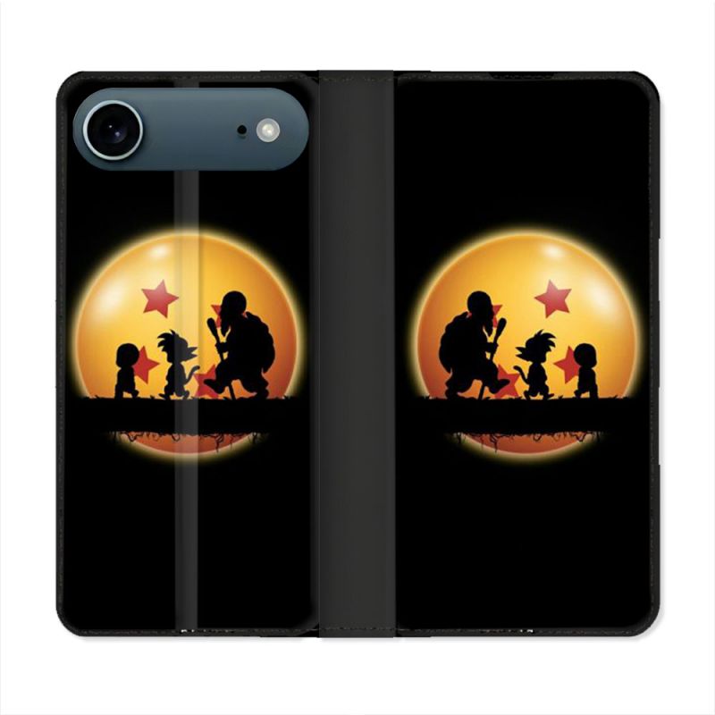Housse cuir portefeuille Pour Iphone 17 Air Manga Dragon Ball Vintage