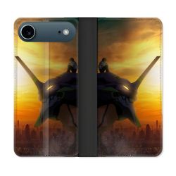 Housse cuir portefeuille Pour Iphone 17 Air Manga Evangelion