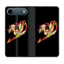 Housse cuir portefeuille Pour Iphone 17 Air Manga Fairy Tail Logo Noir