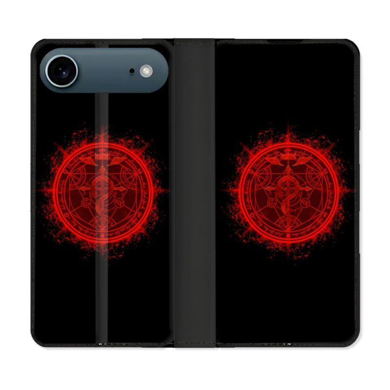 Housse cuir portefeuille Pour Iphone 17 Air Manga Fullmetal Alchemist Logo