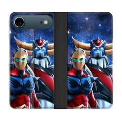 Housse cuir portefeuille Pour Iphone 17 Air Manga Goldorak