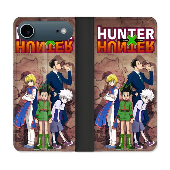 Housse cuir portefeuille Pour Iphone 17 Air Manga Hunter X Hunter Vintage