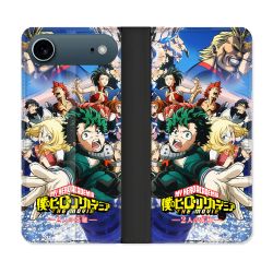 Housse cuir portefeuille Pour Iphone 17 Air Manga My Hero Academia Affiche