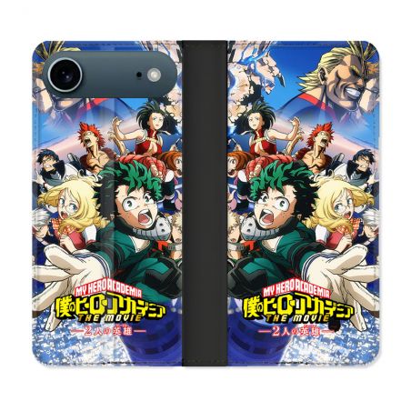 Housse cuir portefeuille Pour Iphone 17 Air Manga My Hero Academia Affiche