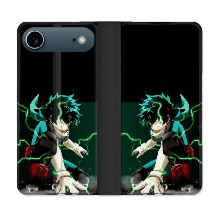 Housse cuir portefeuille Pour Iphone 17 Air Manga My Hero Academia Deku