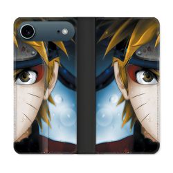 Housse cuir portefeuille Pour Iphone 17 Air Manga Naruto Blanc