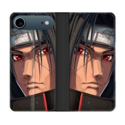 Housse cuir portefeuille Pour Iphone 17 Air Manga Naruto Itachi Visage