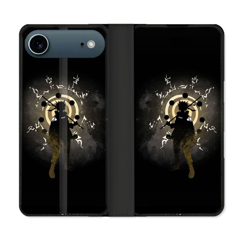 Housse cuir portefeuille Pour Iphone 17 Air Manga Naruto Sage