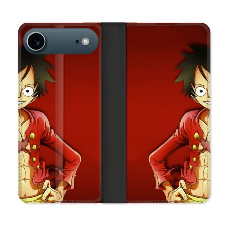 Housse cuir portefeuille Pour Iphone 17 Air Manga One Piece Luffy