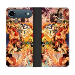 Housse cuir portefeuille Pour Iphone 17 Air Manga One Piece Nakama