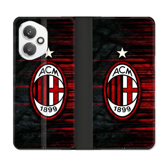 Housse cuir portefeuille Pour Honor 400 5G Foot Milan AC