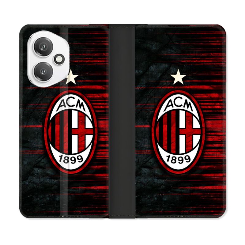 Housse cuir portefeuille Pour Honor 400 5G Foot Milan AC