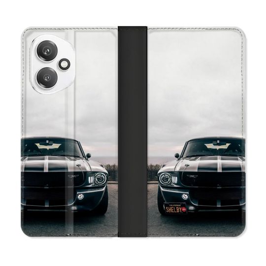 Housse cuir portefeuille Pour Honor 400 5G Ford Mustang GT500 Vintage