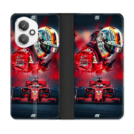 Housse cuir portefeuille Pour Honor 400 5G Formule 1 F1 Ferrari