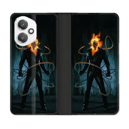 Housse cuir portefeuille Pour Honor 400 5G Ghost Rider