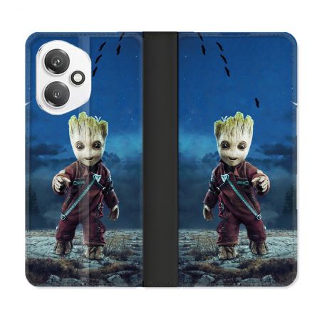 Housse cuir portefeuille Pour Honor 400 5G Groot Bleu