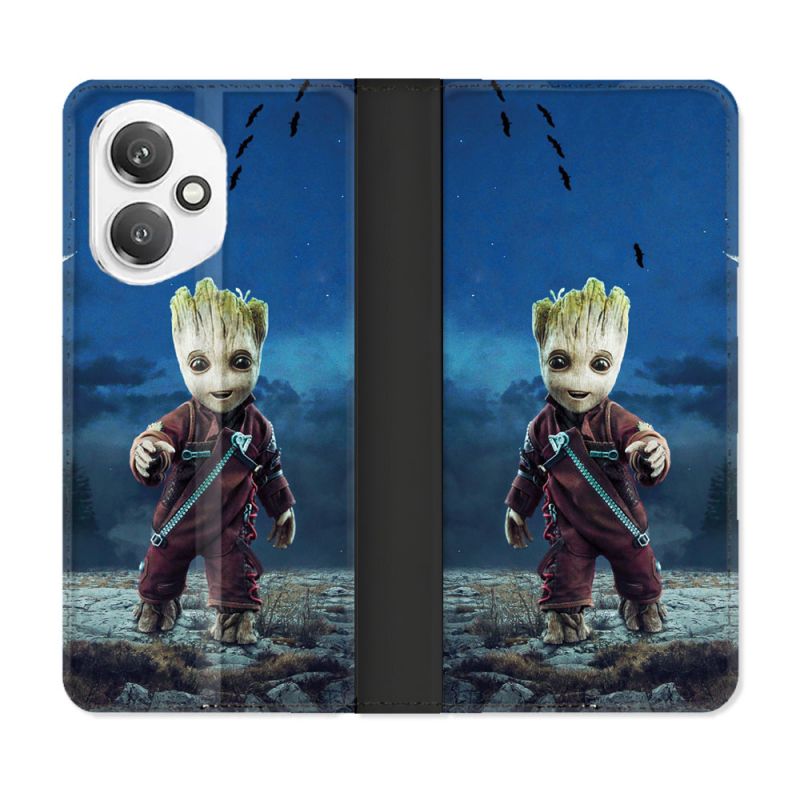 Housse cuir portefeuille Pour Honor 400 5G Groot Bleu