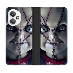 Housse cuir portefeuille Pour Honor 400 5G Horreur Chucky Cicatrice