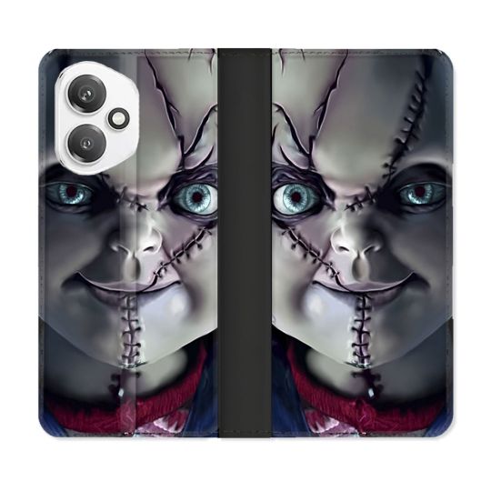 Housse cuir portefeuille Pour Honor 400 5G Horreur Chucky Cicatrice