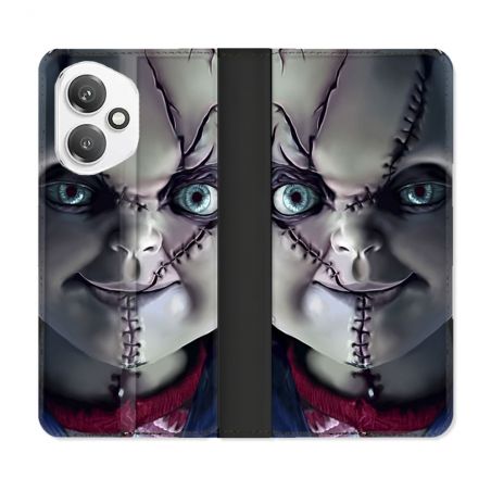 Housse cuir portefeuille Pour Honor 400 5G Horreur Chucky Cicatrice