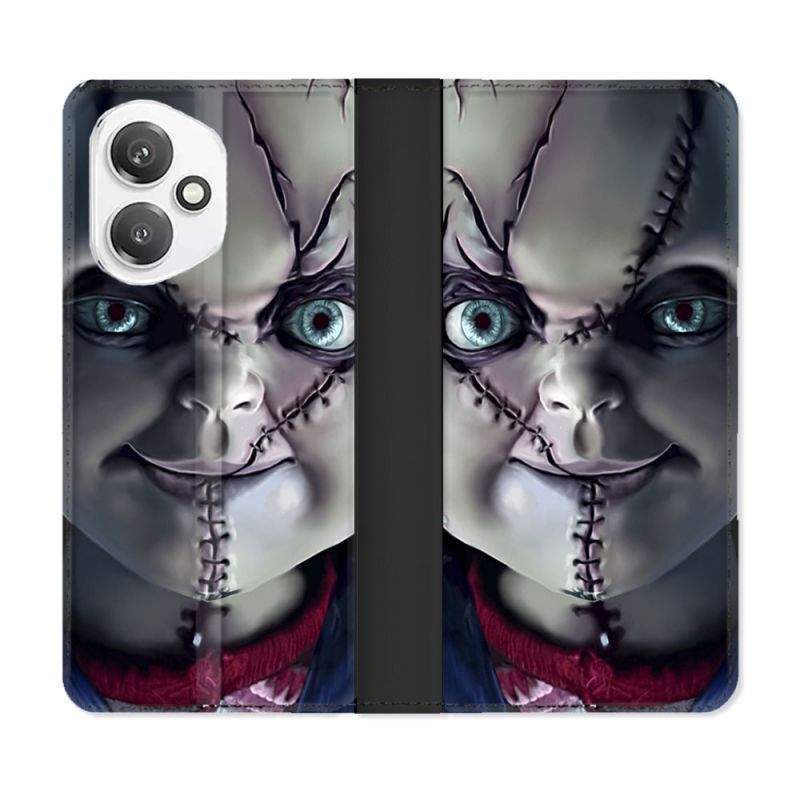 Housse cuir portefeuille Pour Honor 400 5G Horreur Chucky Cicatrice
