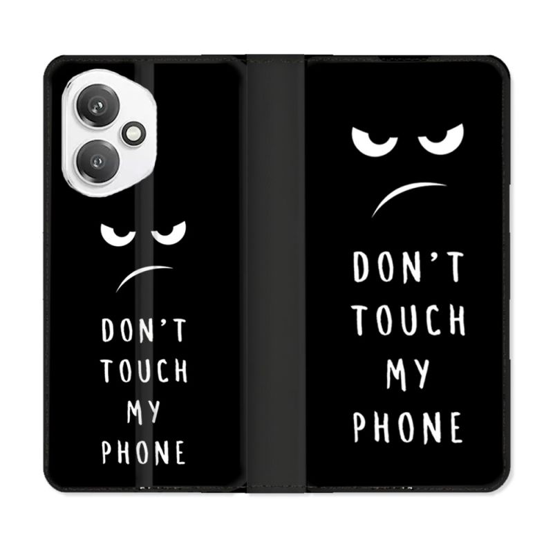 Housse cuir portefeuille Pour Honor 400 5G Humour Don't Touch