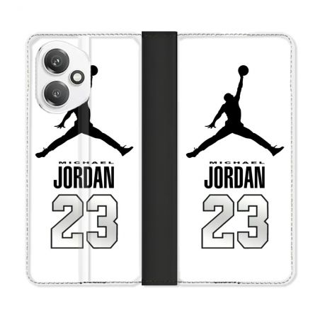 Housse cuir portefeuille Pour Honor 400 5G Jordan 23 Blanc