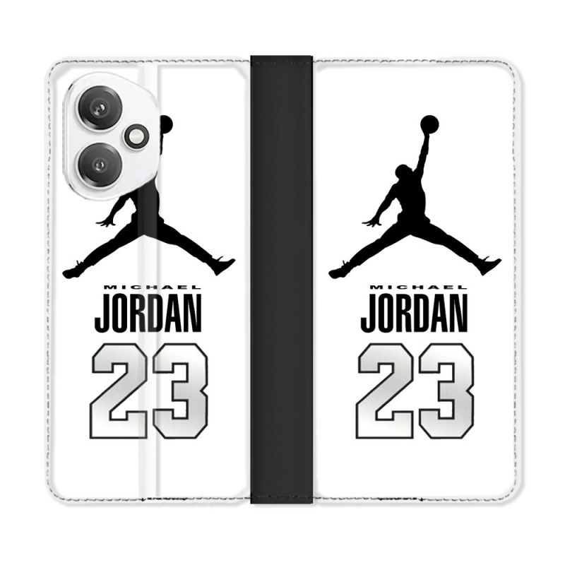 Housse cuir portefeuille Pour Honor 400 5G Jordan 23 Blanc