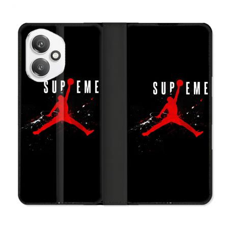 Housse cuir portefeuille Pour Honor 400 5G Jordan Supreme Noir