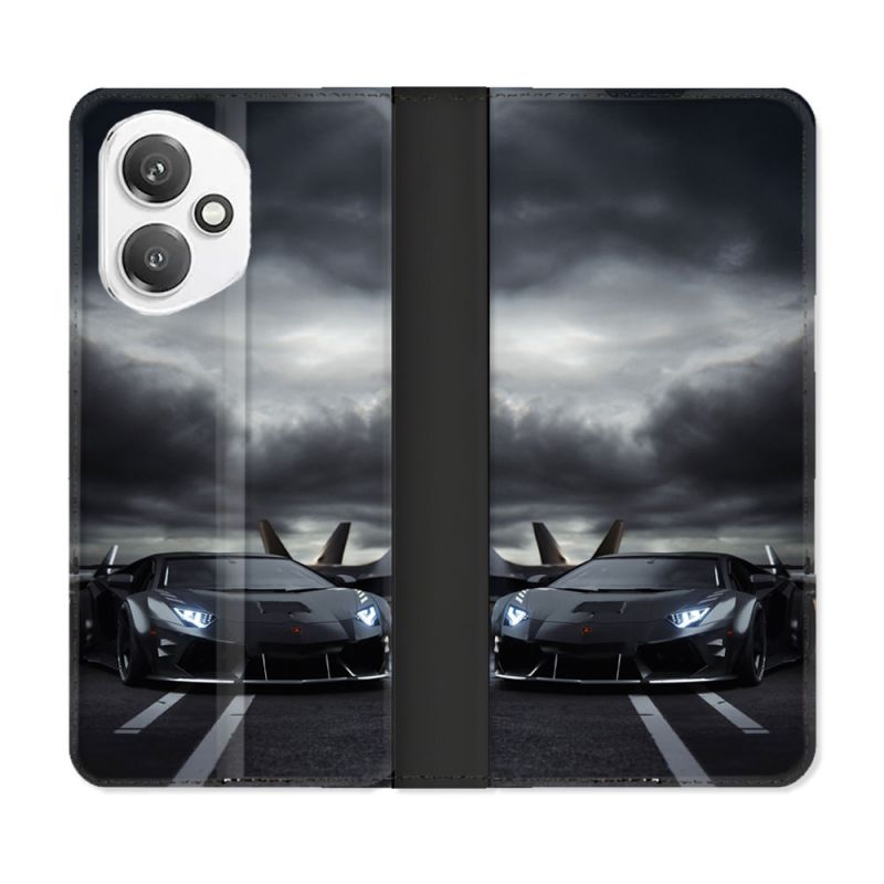 Housse cuir portefeuille Pour Honor 400 5G Lamborghini Avion