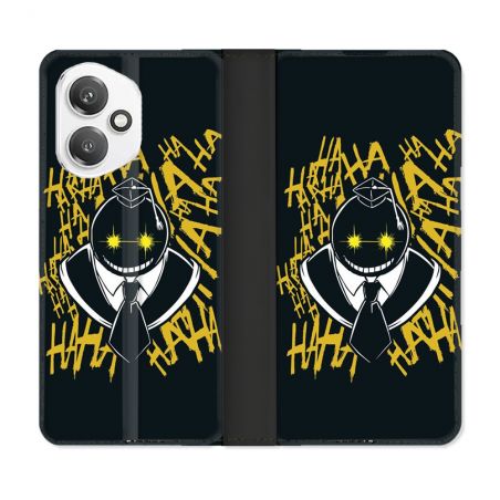 Housse cuir portefeuille Pour Honor 400 5G Manga Assassination Classroom Kuro Noir