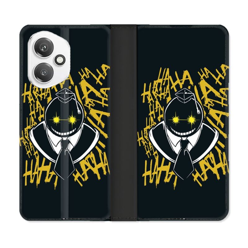 Housse cuir portefeuille Pour Honor 400 5G Manga Assassination Classroom Kuro Noir