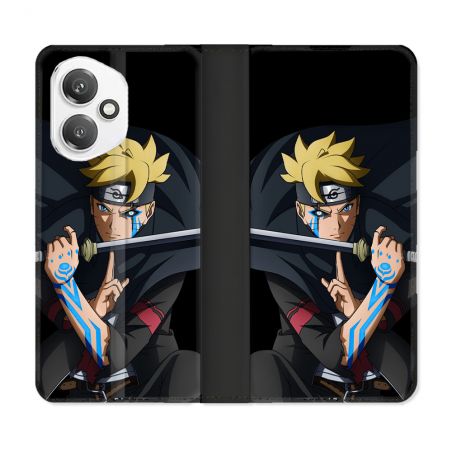 Housse cuir portefeuille Pour Honor 400 5G Manga Boruto Tatouage