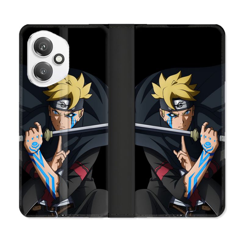Housse cuir portefeuille Pour Honor 400 5G Manga Boruto Tatouage