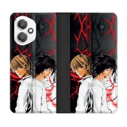 Housse cuir portefeuille Pour Honor 400 5G Manga Death Note Duo