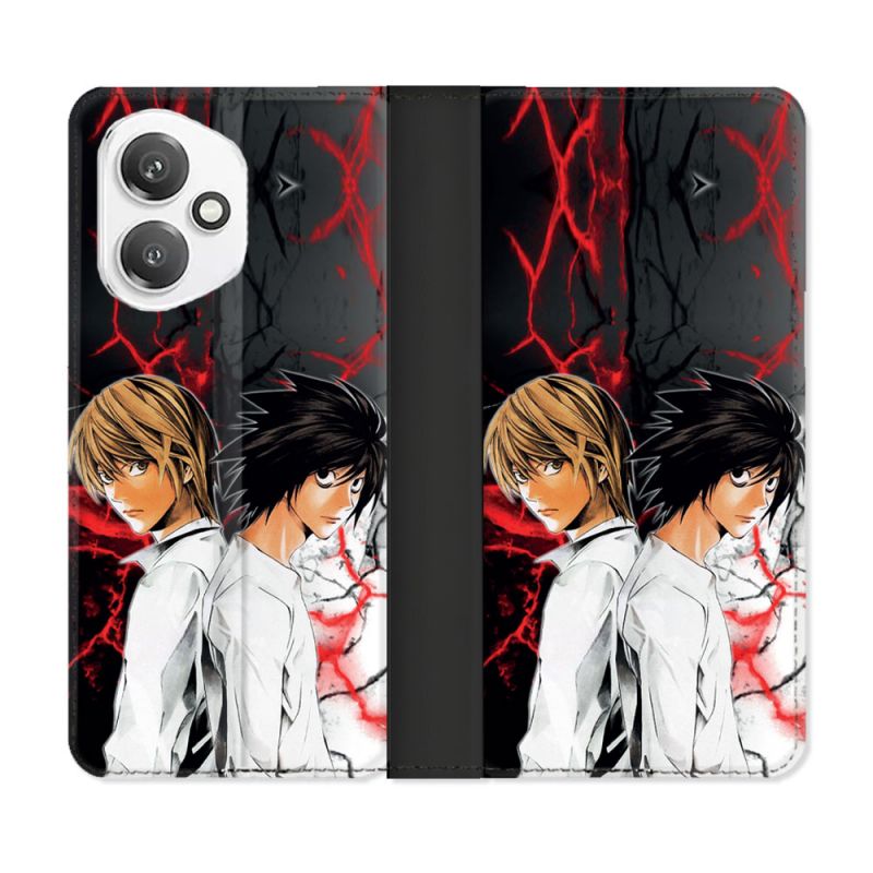 Housse cuir portefeuille Pour Honor 400 5G Manga Death Note Duo