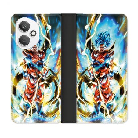 Housse cuir portefeuille Pour Honor 400 5G Manga Dragon Ball Sangoku Blanc