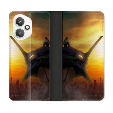 Housse cuir portefeuille Pour Honor 400 5G Manga Evangelion