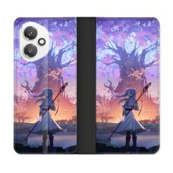 Housse cuir portefeuille Pour Honor 400 5G Manga Frieren