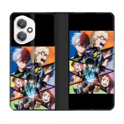 Housse cuir portefeuille Pour Honor 400 5G Manga My Hero Academia Noir