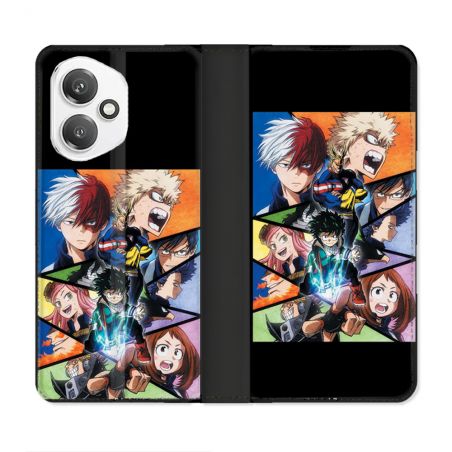 Housse cuir portefeuille Pour Honor 400 5G Manga My Hero Academia Noir