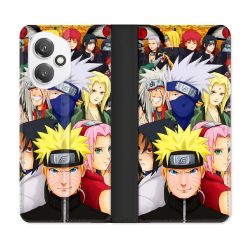 Housse cuir portefeuille Pour Honor 400 5G Manga Naruto Team