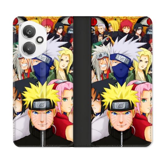 Housse cuir portefeuille Pour Honor 400 5G Manga Naruto Team
