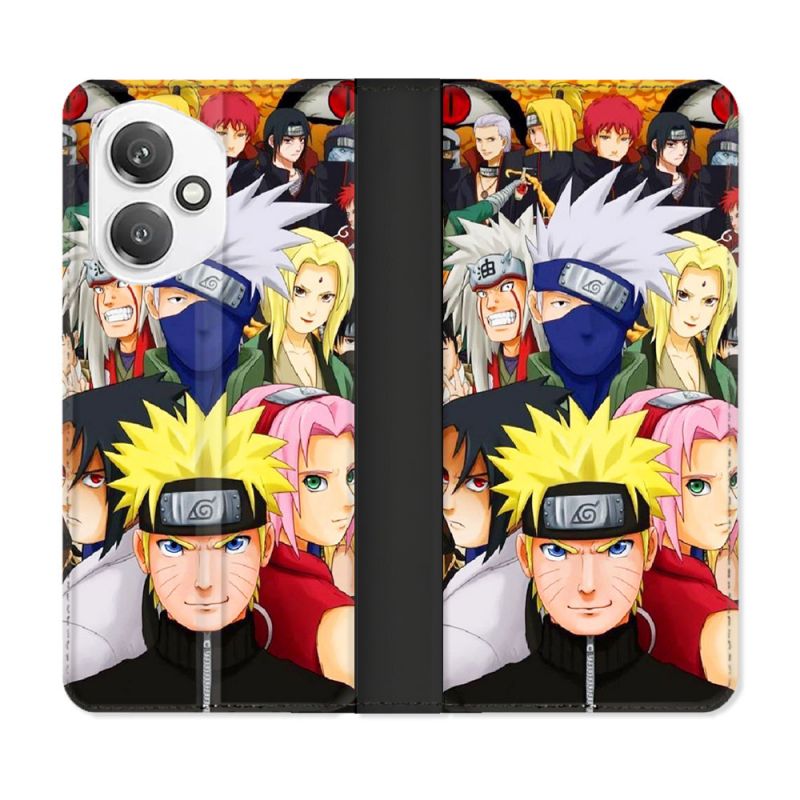 Housse cuir portefeuille Pour Honor 400 5G Manga Naruto Team