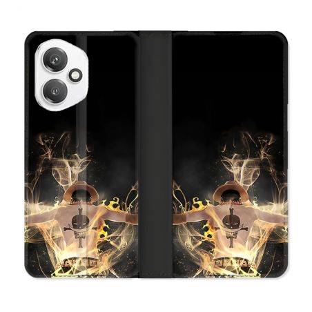 Housse cuir portefeuille Pour Honor 400 5G Manga One Piece Ace Noir