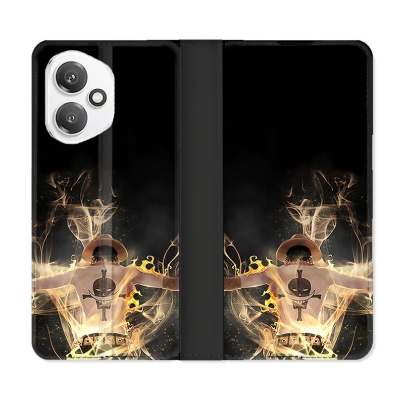 Housse cuir portefeuille Pour Honor 400 5G Manga One Piece Ace Noir