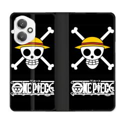 Housse cuir portefeuille Pour Honor 400 5G Manga One Piece Tete de Mort