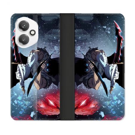 Housse cuir portefeuille Pour Honor 400 5G Manga Solo Leveling Sung Epee