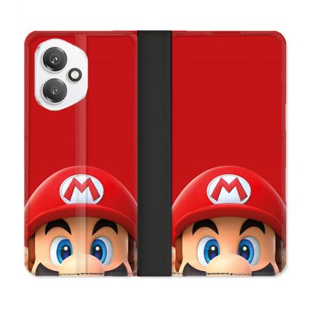 Housse cuir portefeuille Pour Honor 400 5G Mario Rouge